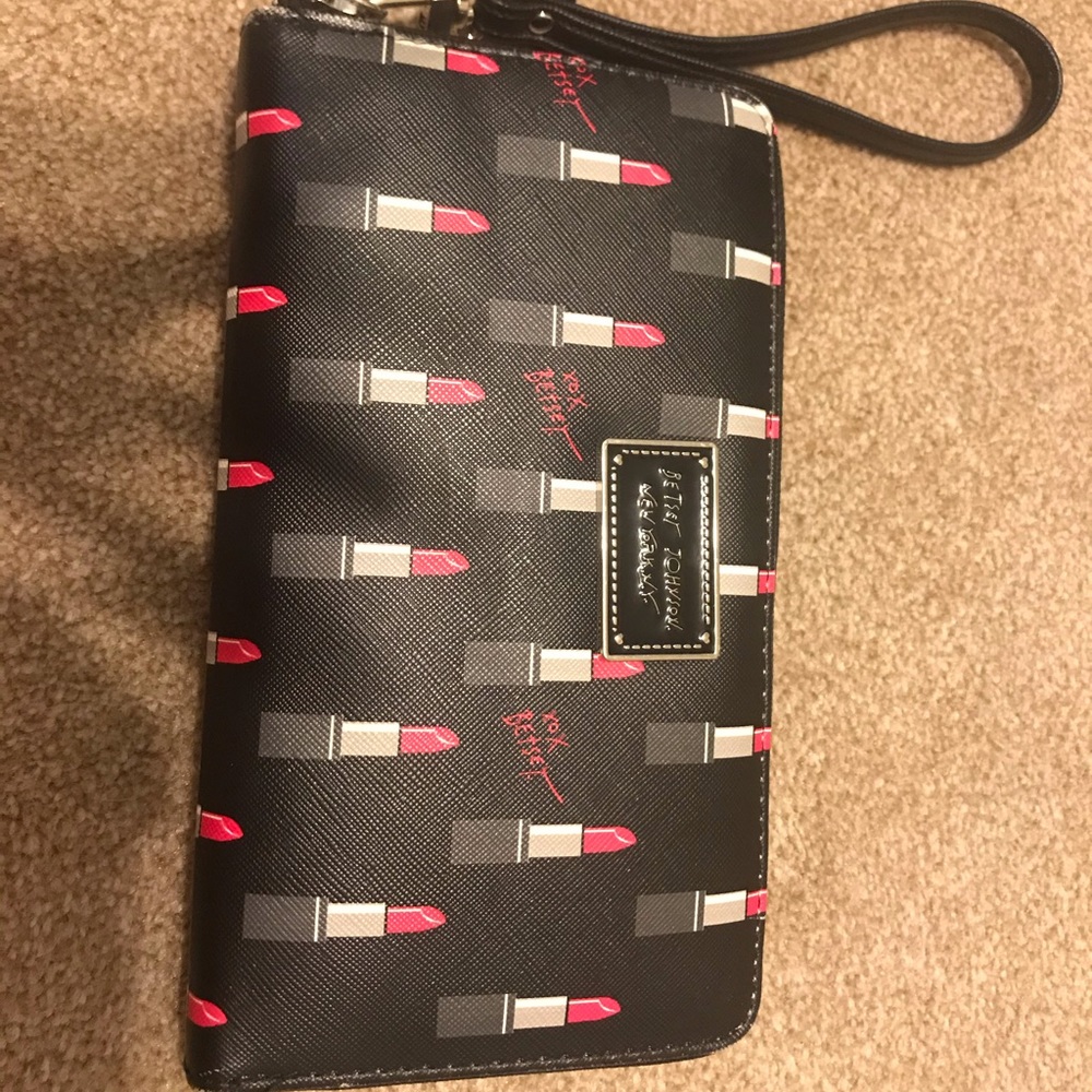 Betsy Johnson wristlet clutch